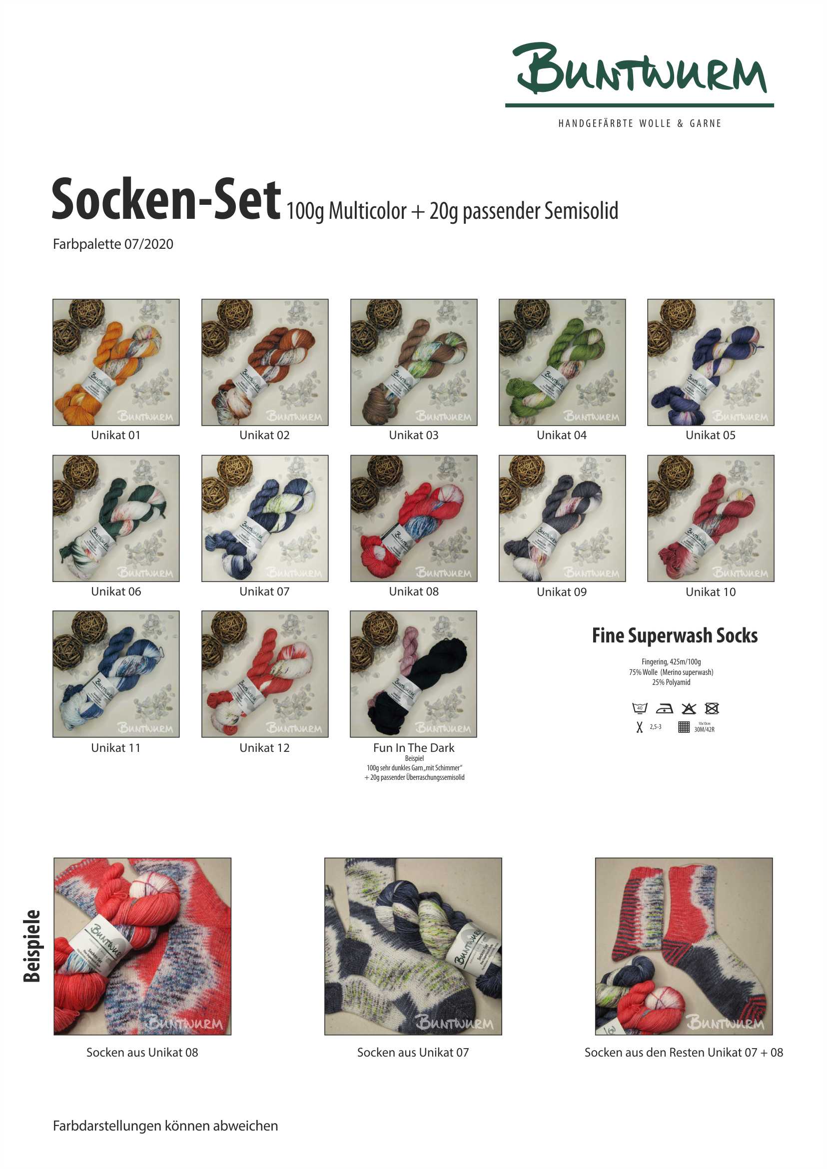 – Buntwurm FineSuperwashSock – Socken-Set